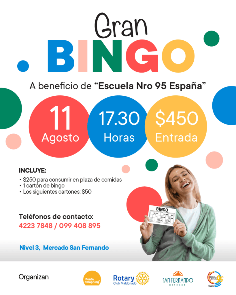Bingo a beneficio de la Escuela 95